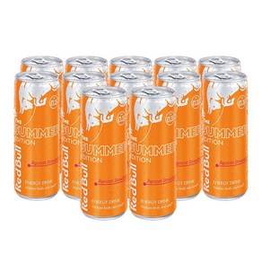 Red Bull 레드불 썸머 에디션 에너지 드링크 살구 딸기맛, 12개, 250ml