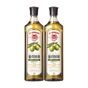 해표 압착 올리브유, 900ml, 2개