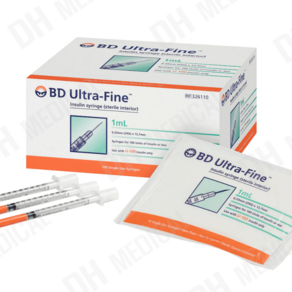 벡톤디킨슨 BD 인슐린 주사기 1cc 30G 8mm 100개입, 1개