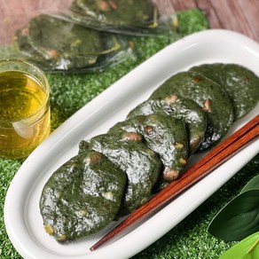 견과듬뿍 진도 해풍 쑥개떡 옛날 찐 쑥떡, 50개, 30g