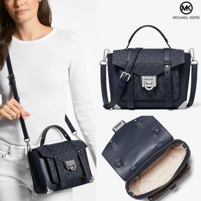 마이클코어스 맨하탄 미디움 레더 로고 세철 Manhattan Medium Leathe and Logo Satchel