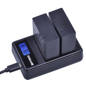 1800mAh BLH-1 BLH1 배터리 LCD 듀얼 USB 충전기 올림푸스 E-M1 Mak II 카메라, [04] 1 배터리 1 chage