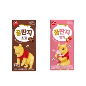 [멀티박스]서울우유 딸기꿀딴지12개+초코꿀딴지12개 총24입, 180ml, 24개