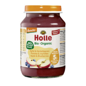 홀레 Holle 과일 이유식 사과&블루베리 5개월 (병), 190g, 1개