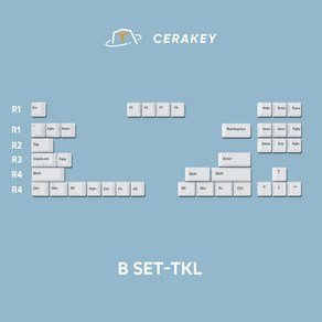 Ceakey 세라키 키캡 도자기 세라믹 키캡 B세트 Ceamic Keycaps, 무각인, 화이트