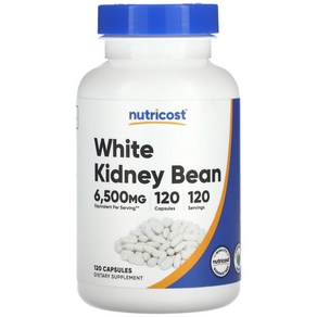 뉴트리코스트 화이트 키드니 빈 강낭콩 White Kidney Bean 6500mg 120캡슐, 1개, 120정