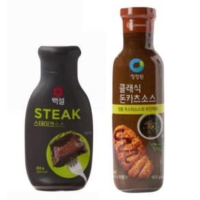 청정원 클래식 돈카츠소스 +백설 스테이크소스, 255g, 1개