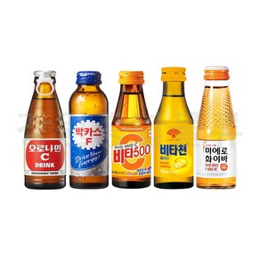 박카스F 비타500 오로나민c 미에로화이바 비타천 각 10병씩 50병 자양강장제 사무실드링크, 100ml, 50개