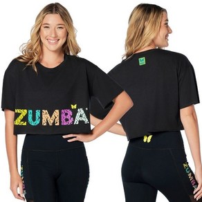 줌바 댄스복 ZW Zumba 댄스 의상 상의 댄스스포츠 바지 줌바웨어 _ T454, 블랙