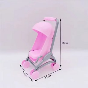 유모차 액세서리 패션 인형 집 미니어처 항목 아기 침대 미니 30cm 용 가구 귀여운 어린이 장난감, [04] B
