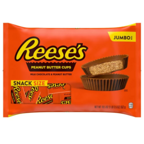 Reeses 리세스 피넛 버터 컵 점보사이즈 대용량 26개입, 550g, 1개