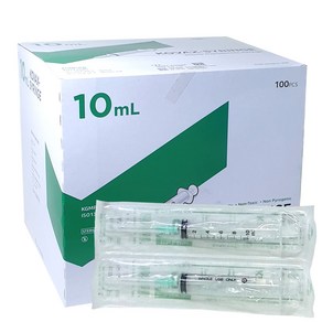 한국백신 일회용주사기 10ml 21Gx32mm100개입, 1개