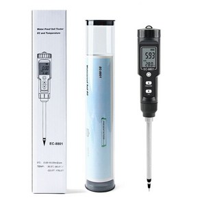 토양 EC 측정기 전도도 수분 비료 온도 곡물 염분, EC-8801 비백라이트, 1개