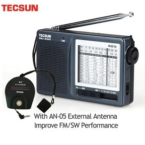 TECSUN R-9012 AMFMSW 12 대역 단파 라디오 휴대용 리시버 AN-05 외부 안테나 포함 멀티밴드, 푸른, Only Antenna