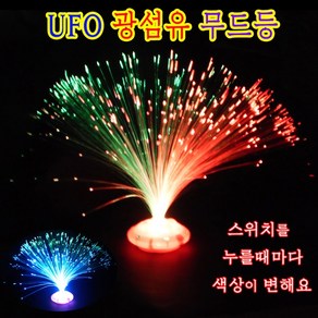 UFO모형광섬유무드등/미러볼/램프/랜턴/장식/취침등/무드등