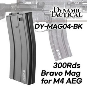 Dytac M4/M16 전동건용 300발 메탈 연사탄창, 1개