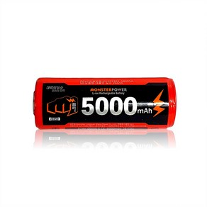 대륙의실수 몬스터파워 26650 5000mAh 충전식 건전지 배터리 3.7V 보호회로, 1개입, 1개