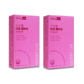 콤부차 분말 20% 고함량 스키니랩 비움 콤부차 라즈베리맛 콜라겐 히알루론산 엘라스틴 17종 유산균, 6g, 14개입, 2개