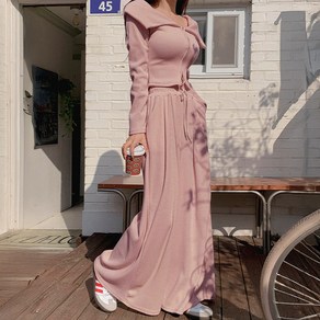 떳다그녀 스위프트 빅카라 투웨이 집업 트레이닝 셋업 츄리닝 투피스 꾸안꾸 데일리 와이드팬츠 세트