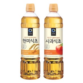 청정원 사과식초 900ml + 현미식초 900ml 세트, 1세트, 1.8L