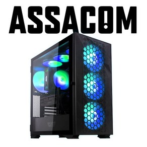 아싸컴 AMD 8600G/32G/내장그래픽 조립PC 사무용컴퓨터 조립컴퓨터 본체 사무용PC 생성형Ai 롤 데스크탑, 기본사양, 블랙, 1TB, 32GB, Fee DOS