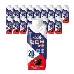 하이뮨 프로틴 밸런스 액티브 딥초코, 250ml, 18개