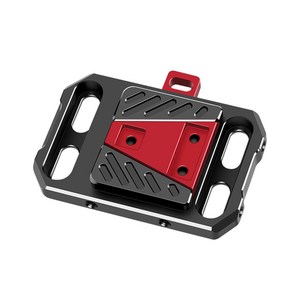 알루미늄 합금 V-LOCK 마운트 배터리 플레이트 어댑터 퀵 릴리스, [01] Red and black, 1개