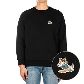 MAISON KITSUNE (명품) KM00304KM0001 BLACK 남성 드레스드 폭스 맨투맨