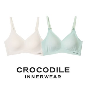 [크로커다일] 감탄브라 소프트핏 쉘론 후크형 브라2종 오트밀 소프트민트 CDWBR5M1315