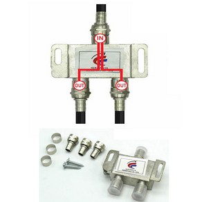 유선 분배기 디지털 아날로그 겸용 TV 연결, 1개