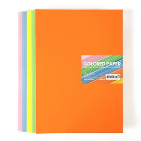 PapePhant 도톰한 5컬러 색지(5 COLORED PAPER), 120g 4절 50매