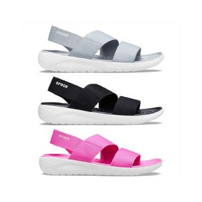 [크록스] 여성 라이트라이드 스트레치 샌들 / 206081-066 블랙 206081-6QV 핑크 / Cocs LiteRide Stetch Sandal W