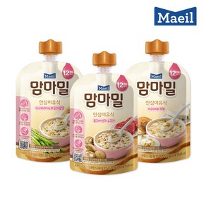 [매일유업] 맘마밀 안심이유식 12개월 표고버섯4+가리비3+아스3(총10팩), 100g, 10세트, 12개월 표고4+아스파라거스3+가리비3