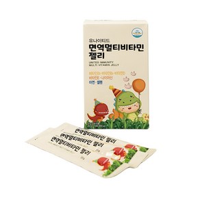 면역 멀티 비타민 젤리 제리 15포 스틱 아연 비타민비 셀렌 비타민디, 300g, 1박스