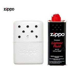 ZIPPO 핸드워머 미니손난로 펄화이트 6시간지속 + 지포오일 133ml 포함, 1개