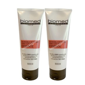 바이오메드 하드 컬링 에센스 볼륨 파마 스타일링 미용실 웨이브 푸석한 복숭아향, 2개, 200ml