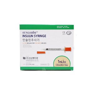 성심메디칼 인슐린주사기 1cc 30G 12.7mm 5박스(500개)  세이프메디, 500개
