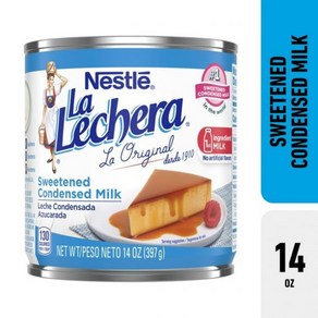 네슬레 라레체라 Sweetened Condensed Milk Good souce of calcium14 온즈, 397g, 1개