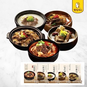 [원할머니]순대국 인기세트 총10팩(육개장+설렁탕+갈비탕+불고기+순대국), 1개, 600g