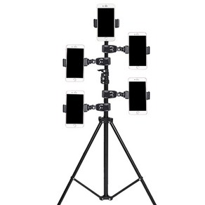 스마트폰 봉 폴 바 스탠드 삼각대 셀카봉 클립 클램프, 1개