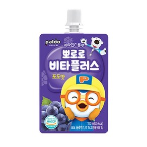 팔도 뽀로로 비타플러스 포도맛 100ml x 10개입 기타어린이음료, 1개, 1개