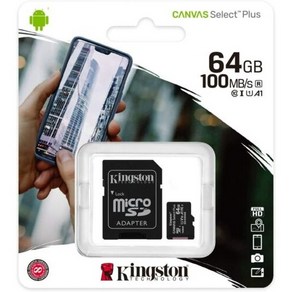 킹스톤 micoSD카드 마이크로SD카드 SDCS2 메모리카드, micoSDXC 64GB, 1개