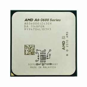 amd 인텔 cpu AMD A6-Seies A6-3600 A6 2.1 GHz 쿼드 코어 CPU 프로세서 소켓 FM1, 한개옵션0