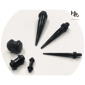 BLACK BRUSH 확장 아크릴 피어싱 2+2 무알러지 터널 게이지 플러그 1.2mm 1.6mm 2mm 3.0mm 4.0mm 5.0mm 6.0mm 8.0mm 10.0mm