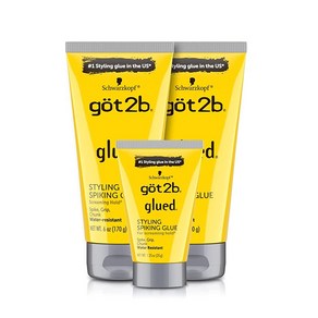 Got2B 접착식 스타일링 스파이킹 헤어 젤 2개 - 170g 6온스 튜브 + 여행용 35.4g 1.2온스 1개, Spiking Gel + Tavel