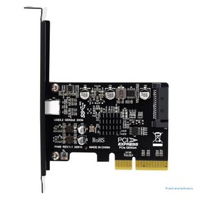 Desktop PCIe X4 To Type C USB3.2 Gen2x2 20Gbps 드라이브 프리 확장 라이저 카드 ASM3242 호스트 컨트롤러 카드, 보여진 바와 같이, 하나, 1개