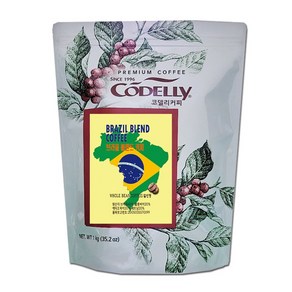 코델리커피 브라질 블렌드 원두커피 1kg (홀빈)