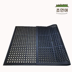 초면애 램프고무매트 업소용 산업용 식당 주방 미끄럼방지 93x153cm 블랙