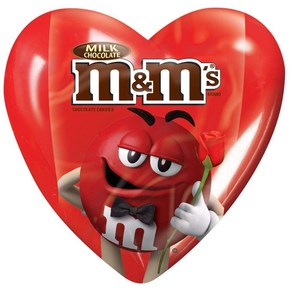 M&M'S Valentine's Milk Chocolate Candy Heat 0.93-Ounce Heat M&M'S 발렌타인 밀크 초콜릿 캔디 하트 0.93온스 하트, 1개, 26g