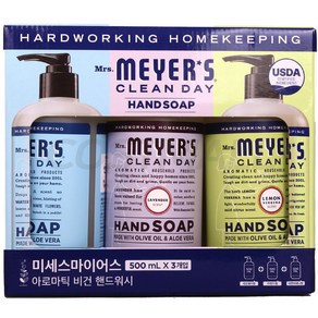 미세스 마이어스 핸드워시 500mlx3개 비건인증 11가지무첨가 코스트코, 500ml